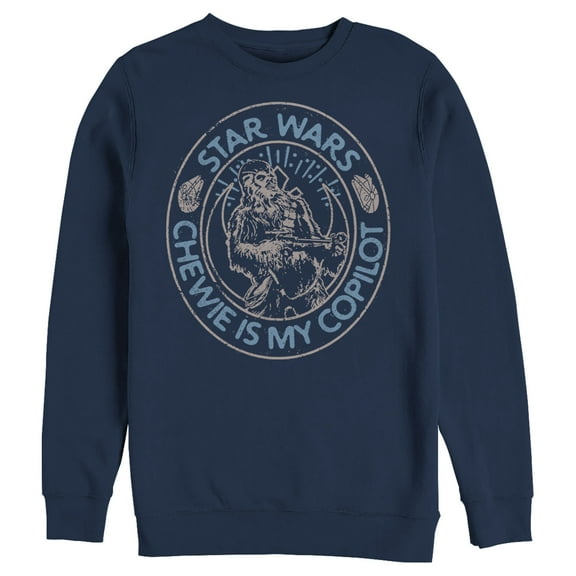 Men's Star Wars: The Rise of Skywalker Chewie Copilot Sweatshirt Navy Blue 2X Large