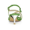 thumbnail image 2 of BLISSFUL STEP Women's Slingback Strappy Stiletto Heels Sandals Green 7.5, 2 of 7