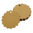 thumbnail image 3 of 100 Pcs Scalloped Blank Wedding Hang Tag Bonbonniere Favor Lolly Bag Gift Tags with Jute Twines - Colors Available, 3 of 5