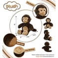 thumbnail image 4 of DolliBu Plush Monkey Stuffed Animal - Super Soft Stuffed Animal Monkey Doll, Brown Wildlife Animal Toy, Fluffy Plush Toy For Boys and Girls, Cute Doll Gift for Birthdays, Baptism - 9 Inches, 4 of 8