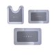 thumbnail image 3 of 3 Piece Bathroom Toilet Mat Set Super Absorbent Dry Washable Non Slip Backing For Safe And Easy Cleaning Perfects For Any Home Hotel Shower Room, 3 of 6