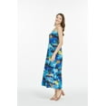 thumbnail image 5 of Women's Hawaiian Luau Floral Print Maxi Sweetheart Dress S Sunset Blue, 5 of 5