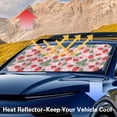 thumbnail image 4 of Jeiento Strawberry Sun Shade for Car Windshield Car Sunscreen Blocks UV Rays and Keeps Vehicle Cool Folding Auto Vehicle Shield Reflector Blocking Screen Cover Fit Most Cars, 4 of 6