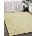 thumbnail image 2 of Ahgly Company Indoor Round Abstract Brown Gold Oriental Area Rugs, 3' Round, 2 of 6