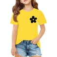 thumbnail image 2 of Yiyuu Girls Casual Loose T-Shirt Summer Letter Print Short Sleeve T Shirt Tee, Sizes 3-14, 2 of 7