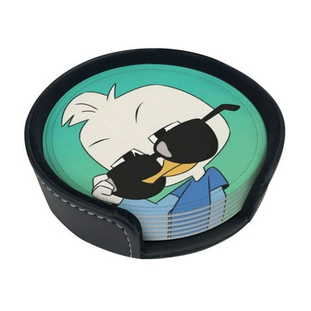 

Donald Duck Personalized Custom Ceramics Coasters For Drink Absorbent Bar Coasters With Cork Base - 6pcs Round Set