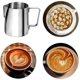 thumbnail image 5 of FloreceBien Anpro Milchk?nnchen, Jarra de leche 350ml / 12 fl.oz. Milchkanne aus Edelstahl, Milch Aufsch?umen für Cappuccino und Latté, Plata (9 × 7,5 CM), MEHRWEG, 5 of 6