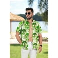 thumbnail image 3 of LA LEELA Men's Hawaiian Shirts Short Sleeve Button Down Shirt Men's Casual Shirts Vacation Tropical Beach Summer Shirts for Men Funny L Allover Trees, Autumn Green, 3 of 5