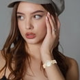 thumbnail image 3 of GOOHOCHY Moda reloj de diamante delicado reloj de oro para las mujeres Rhinestone Watch, 3 of 8