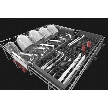 KitchenAid - Top Control Built-In Dishwasher with Stainless Steel Tub, FreeFlex Third Rack, 44dBA - Black Stainless Steel