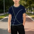thumbnail image 5 of DAETIROS Boys Quick Dry Athletic Shirts Short Sleeve Crew Neck Workout T-Shirt Cooling Lightweight Sporty Summer Tee, 5 of 8
