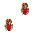 thumbnail image 3 of mmirethe Wood Gothic Jewelry Gift For Friends Exquisite Halloween Series Enamel Pin To Festive Ambiance Pumpkin Skeleton 2Set, 3 of 6