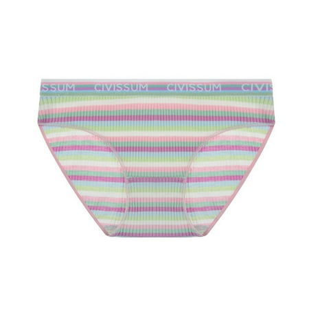 Seasonal Savings  Women s Low Rise Briefs  Comfortable Striped  Large Size  Seamless  Stretchy  Everyday Underwear  for Workout  Travel  Everyday Use  Womens Plus Size | Pink 4XL  Sopatenor