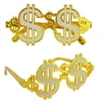 thumbnail image 1 of LINLIN Pack of 2 Party Glasses Dollar Sign Glasses Gold Party Glasses Creative Fancy Dress Glasses Party Photo Props, 1 of 8