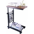 C Shaped End Table, Height Adjustable Side Tables Sofa Side Table with Storage