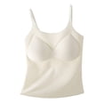 thumbnail image 5 of Womens Ribbed Tank Tops Basic Adjustable Strap Causal Cami Top Built in Bra Slm-Fit Plain Summer Shirts( White, L ), 5 of 7