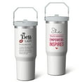 thumbnail image 2 of 1pc boss lady 30oz Tumbler with Straw & Handle - Insulated Stainless Steel Cup | Holiday Gift for Man Women (Christmas, Valentine's, Birthday), 2 of 7