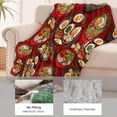 thumbnail image 5 of Ramen Blanket for Kids and Adults, Soft Lightweight Throw Blankets with Red Background for Sofa Bed Traveling Camping Japanese Decor Gifts, Single-Sided Printing, 60x80 Inches, 5 of 8
