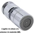 thumbnail image 5 of Aireador de grifo giratorio 360° de latón, 2 modos, filtro de grifo de cocina ajustable, burbujeador con adaptador de boquilla - para grifos con boquilla de rosca externa M22 o, 5 of 5