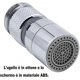thumbnail image 5 of Aireador de grifo giratorio 360° de latón, 2 modos, filtro de grifo de cocina ajustable, burbujeador con adaptador de boquilla - para grifos con boquilla de rosca externa M22 o, 5 of 5