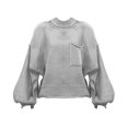 thumbnail image 2 of Baqcunre Sweaters For Women Women's 2023 Long Sleeve Crewneck Sweater Casual Solid Color Ribbed Hem Knitwear Pullover Cropped Crewneck Sweatshirts Womens Fall Tops Grey S, 2 of 5