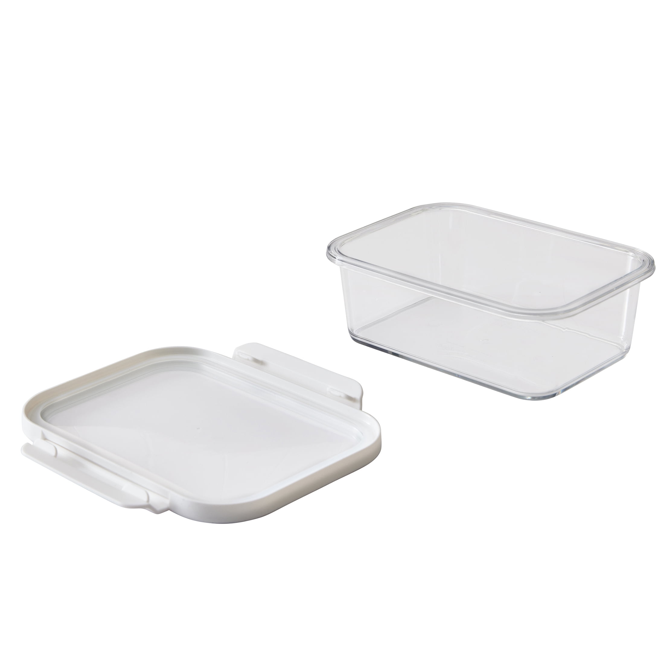 (2 pack) Better Homes & Gardens 4Cup Rectangle Tritan Food Storage Container with Tritan Lid. Set of 2, 4 Pieces, Made for Family Meals and Easy Serving