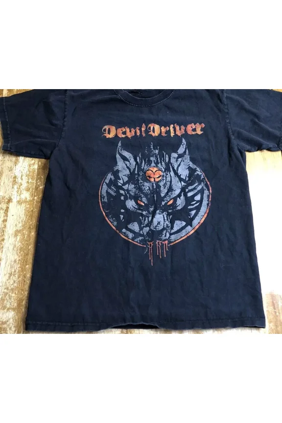 RARE Vtg Devildriver Band For Fans Heavy Cotton Black Unisex All Size T Shirt AG753