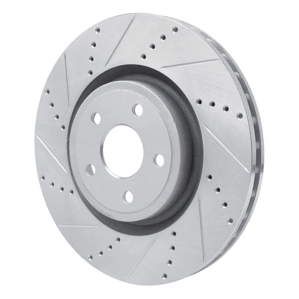 Dynamic Friction Company 631-42009L DFC Brake Rotor - Drilled And Slotted - Silver