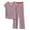 Wine, variant on Fengactive Women's Plus Size Pajamas Set Striped Lounge Sets Short Sleeve Sleepwear Soft Pajamas Pants Set