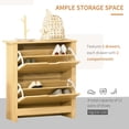 thumbnail image 4 of HOMCOM Armoire à Chaussures Étroite pour Entrée avec 2 Tiroirs Basculants Tablette Ajustable, 4 of 10