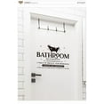 thumbnail image 6 of 45x30cm Bathroom Door Sign Sticker - Black Text Wall Decal for Toilet/Restroom Privacy (Humorous & Stylish Home Decor), 6 of 6
