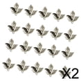 thumbnail image 1 of Elegante colección de 40 dijes en forma de hoja para joyería y prendas de vestir hechas a mano 2 piezas, 1 of 8