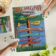 thumbnail image 4 of Lantern Press 1000 Piece Jigsaw Puzzle, Saugatuck, Michigan, Sign Destinations, 4 of 5