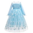 thumbnail image 3 of Girls Princess Snow Queen Costume w/Accessories Long Sleeve Halloween Fancy-Dress, 3 of 8