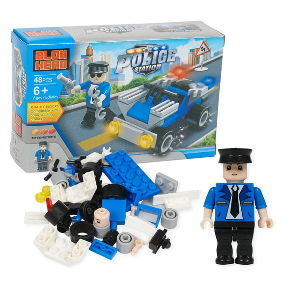 Police Station Police Cruiser and Figure Play Set 48 Piece
