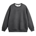 thumbnail image 1 of Blusas y camisas de manga larga con cuello redondo para hombre, sudadera holgada con cuello redondo de color liso, blusa de poliéster para hombre, 1 of 3