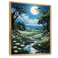 thumbnail image 2 of Designart "Dew Glistening in the Countryside I" Landscape & Nature Floater Framed Wall Art Living Room, 2 of 7