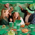 thumbnail image 2 of 175 Pcs Disposable Paper Plates and Napkins Set, 9" Dinner Plates & 7" Dessert Plates, Tableware for Birthday, Graduation, Wedding, Party (Green, 175 Pcs), 2 of 5