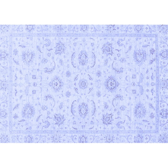 Ahgly Company Indoor Rectangle Oriental Blue Traditional Area Rugs, 6' x 9'
