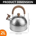 thumbnail image 3 of YOPTOP 4L Stainless Steel Tea Kettles  Whistling Tea Kettle Teapot with Cool Grip for Boiling Water  Coffee  Tea  Milk  Flat Bottomed for Gas Induction Cooker Boil Water  Blue, 3 of 8
