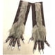 thumbnail image 3 of Werewolf Gloves 1 pair Furry Werewolf Hands Gloves Halloween Prop Cosplay Costume Gloves brown, 3 of 5