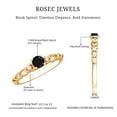 thumbnail image 6 of Rosec Jewels Black Spinel Promise Ring with Diamond Side Stones (AAA Grade), 18K Yellow Gold, US 5.00, 6 of 7