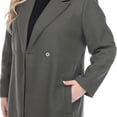thumbnail image 5 of White Mark Women's Long Sleeve Classic Double-Breasted Walker Coat, 5 of 6