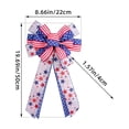 thumbnail image 3 of Independence Day Bows 4th of July Bows Red White Blue Stars and Stripes Burlap Bows American Flag Patriotic Bows for Indoor Outdoor Independence Day Party Decoration Supplies,19.7 in, 3 of 7