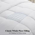 thumbnail image 3 of EMONIA Twin Comforter Duvet Insert, All Season Quilted Down Alternative, Hotel Luxury Fluffy Soft Cooling, Skin-friendly Machine Washable Reversible Quilted with Corner Tabs (White,64x88 inches), 3 of 10
