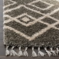 thumbnail image 3 of Safavieh Moroccan Fringe Shag Rug-Color:Grey/Cream,Shape:Runner,Size:2'-3" X 7', 3 of 7