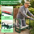thumbnail image 6 of Saker Foldable Garden Kneeler & Seat, Heavy Duty Gardening Stool with Extendable Legs, Cushion & Tool Bag, 6 of 9