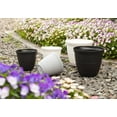 thumbnail image 3 of Mainstays Basic Bell Planter 20 inch Black, Classic Design with Attached Tray Durable Weather Resistant Matte Finish, 3 of 3