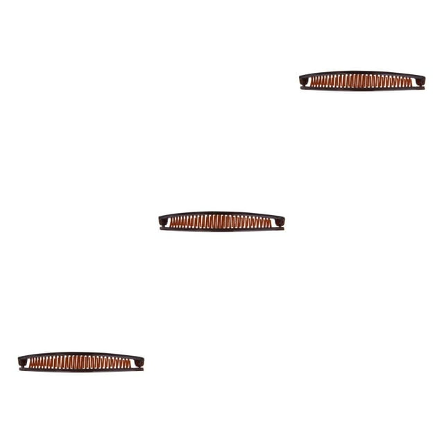 tamizeot Pinces à Cheveux Élégantes Accessoire de Modélisation pour Filles Barrettes Porte-Queue Banane Clips pour Femmes Adultes Adolescentes Café 3Ensemble