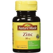 Nature Made Zinc 30 mg for Immune System Support Tablets, 100 Count Ea